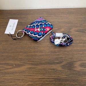 NEW Vera Bradley Campus Double ID Lanyard Set in Haymarket Paisley